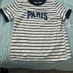Striped Navy and White Shirt